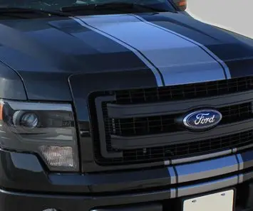2009-2017 Ford F-150 Center Vinyl Racing Stripes Graphic Kit - Image 3