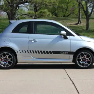 2011-2017 Fiat 500 Rocker Strobe Stripe Vinyl Graphic Kit