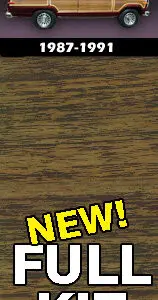 1981-1991 Jeep Grand Wagoneer Wood Grain Vinyl Kit(Choose Cherry Oak or Marine Teak)