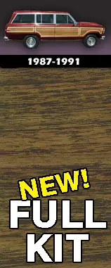 1981-1991 Jeep Grand Wagoneer Wood Grain Vinyl Kit(Choose Cherry Oak or Marine Teak)