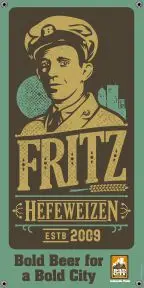 Bold City Brewery 18.5" X 36" Fritz Hefeweizen Banner