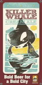 Bold City Brewery 18.5" X 36" Killer Whale Banner