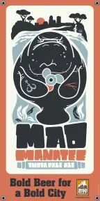 Bold City Brewery 18.5" X 36" Mad Manatee Banner