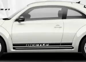 2012-2019 Volkswagen Beetle Rocker 1 Stripe Vinyl Graphic Kit