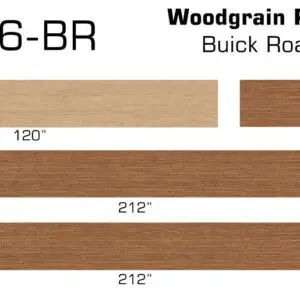 91-96 Buick Roadmaster Wagon Burma Teak Digital Reproduction Wood Grain Vinyl Replacement Kit