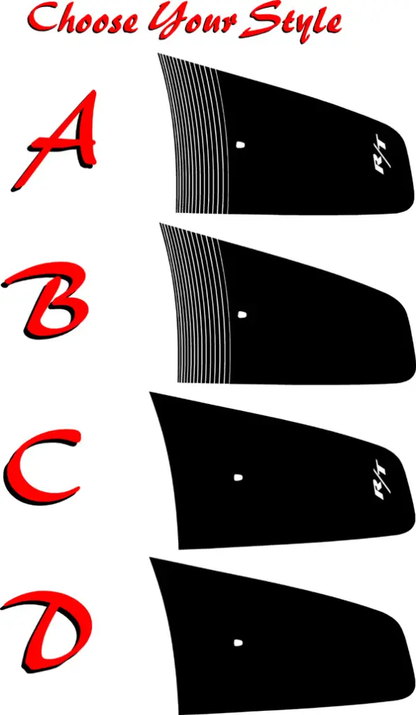 2011-2014 Dodge Charger Hood Decals Graphic Kit - Image 2