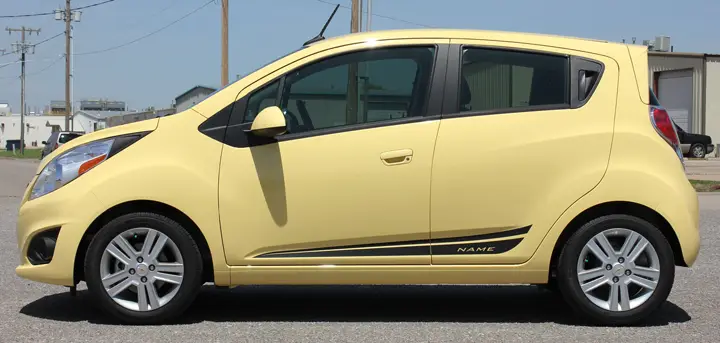 2013-2016 Chevy Spark Flash Vinyl Side Stripes Graphic Kit