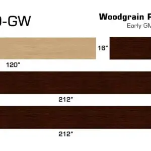 Early GM Dark Walnut Digital Reproduction Wood Grain Vinyl Replacement Kit