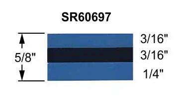 5/8" Paint Break Truck Stripes Medium Blue & Dark Blue Metallic | 50 ft roll