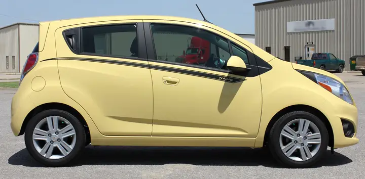 2013-2016 Chevy Spark Sparkover Vinyl Side Stripes Graphic Kit