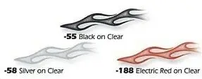 Diablo Flames 1/2" Wide X 150' Printed on Clear Pinstripe Roll - Image 2