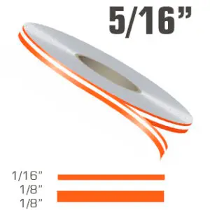 5/16" x 150' Double Line Single Color Vinyl Pinstripe Roll