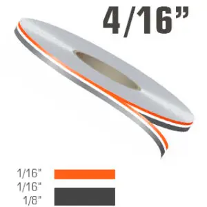 4/16" Two Color Double Line Vinyl Pinstriping Tapes Roll