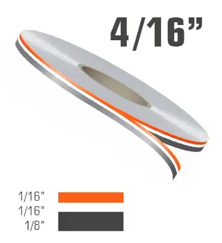 4/16" Two Color Double Line Vinyl Pinstriping Tapes Roll