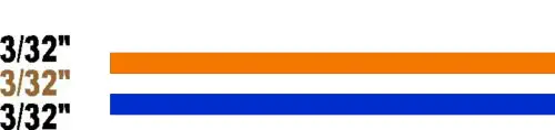 9/32" Two Color Double Line Vinyl Pinstriping Tape Roll for Florida Gators Fans