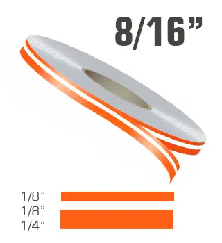 8/16" x 150' Double Line Single Color Vinyl Pinstriping Tape Roll