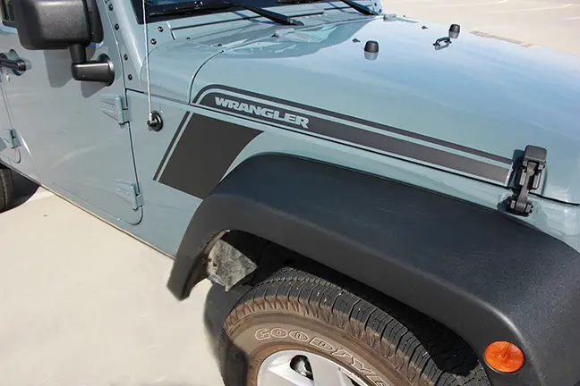 2008-2017 Jeep Wrangler Rundown Hood & Fender Vinyl Graphics Kit