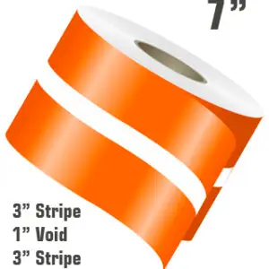 7" Single Color Double Line Rally Vinyl Car Stripe Roll