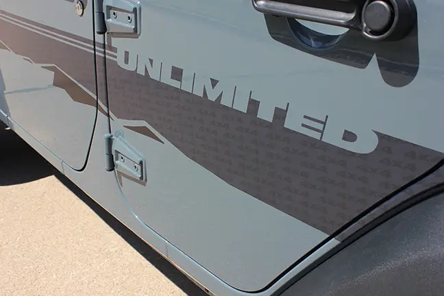 2008-2017 Jeep Wrangler Unlimited Trek Vinyl Side Stripes Graphic Kit - Image 2