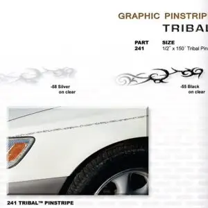 Tribal 1/2" Wide X 150' Printed on Clear Stripe Roll