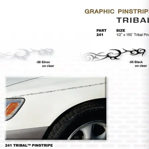 Tribal 1/2" Wide X 150' Printed on Clear Stripe Roll